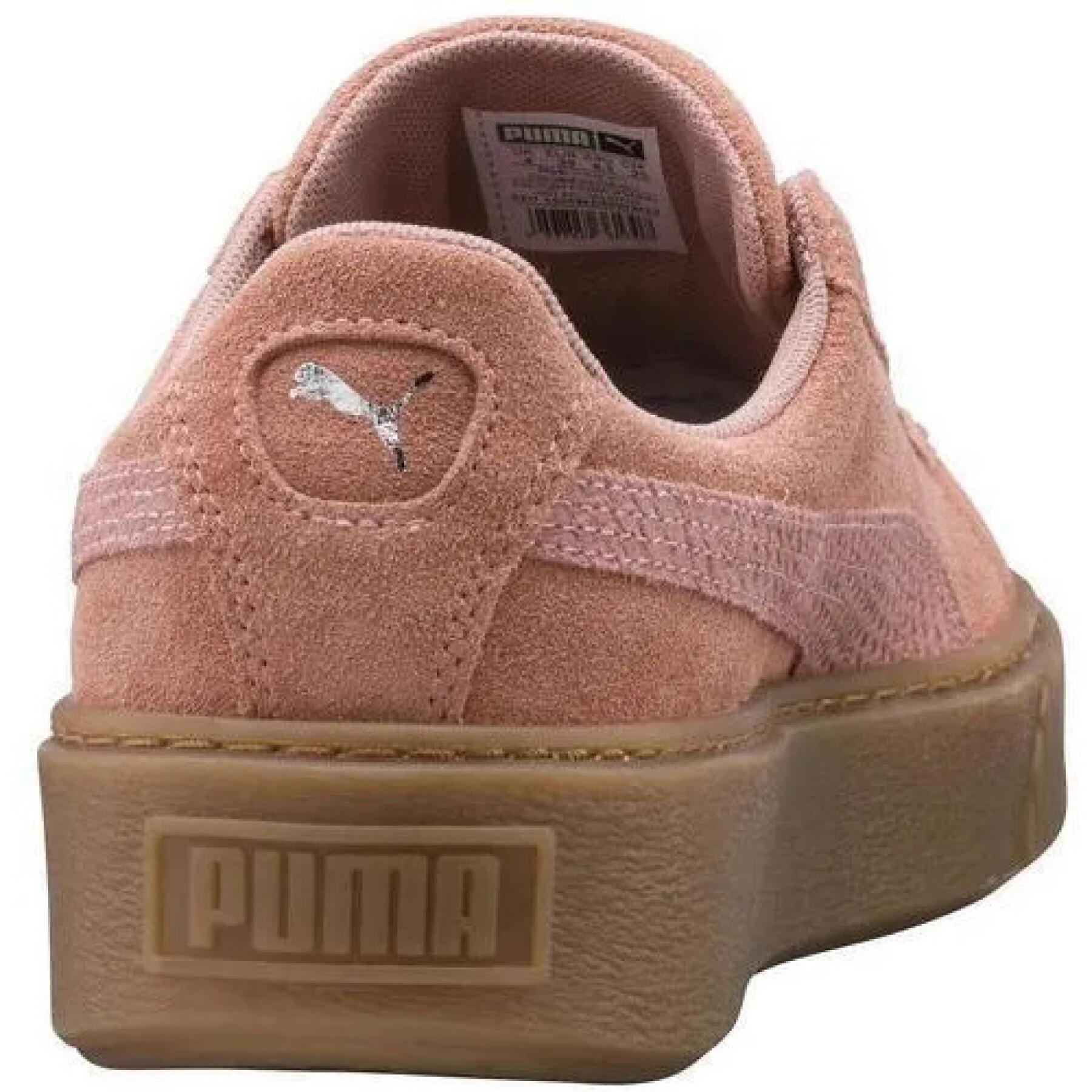 Zapatillas de deporte para mujeres Puma Suede Platform Gum
